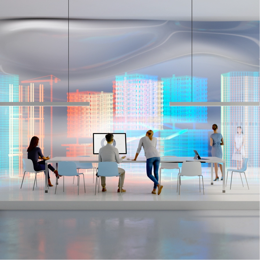 Person in blue sitting on green field